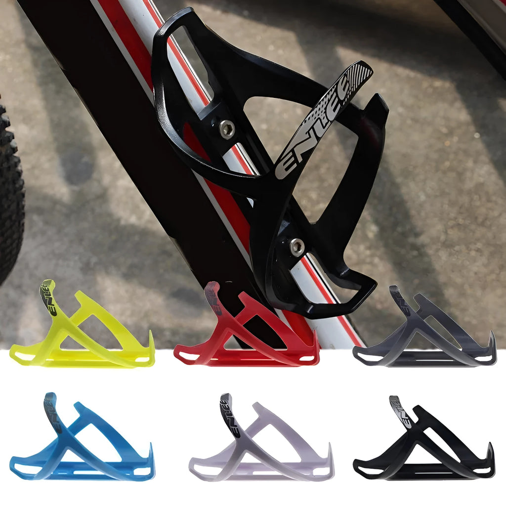 TPR plastic mountain bike water bottle cage with PVC-enhanced construction in multiple colour options