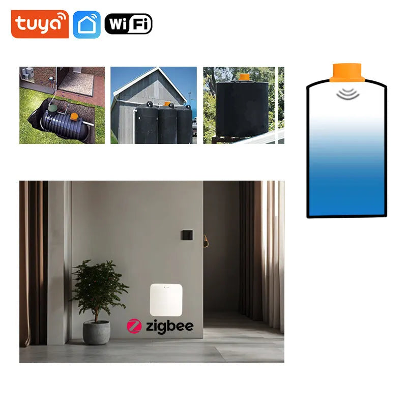 Wireless fluid level monitor with WiFi connectivity for remote tank monitoring via mobile application