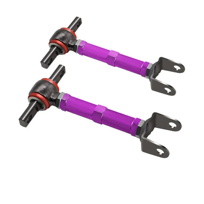Blue aluminium alloy pull rod rear wheel recliner for Honda Civic EP3 car modification.