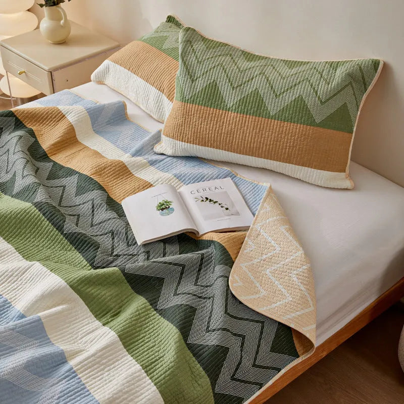 Pure cotton printed bed sheet set in modern simple style for 2.2 metre beds