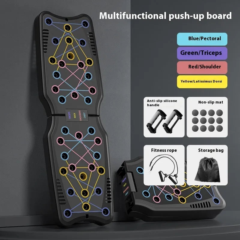 Flat ABS push up support plate for upper body muscle training