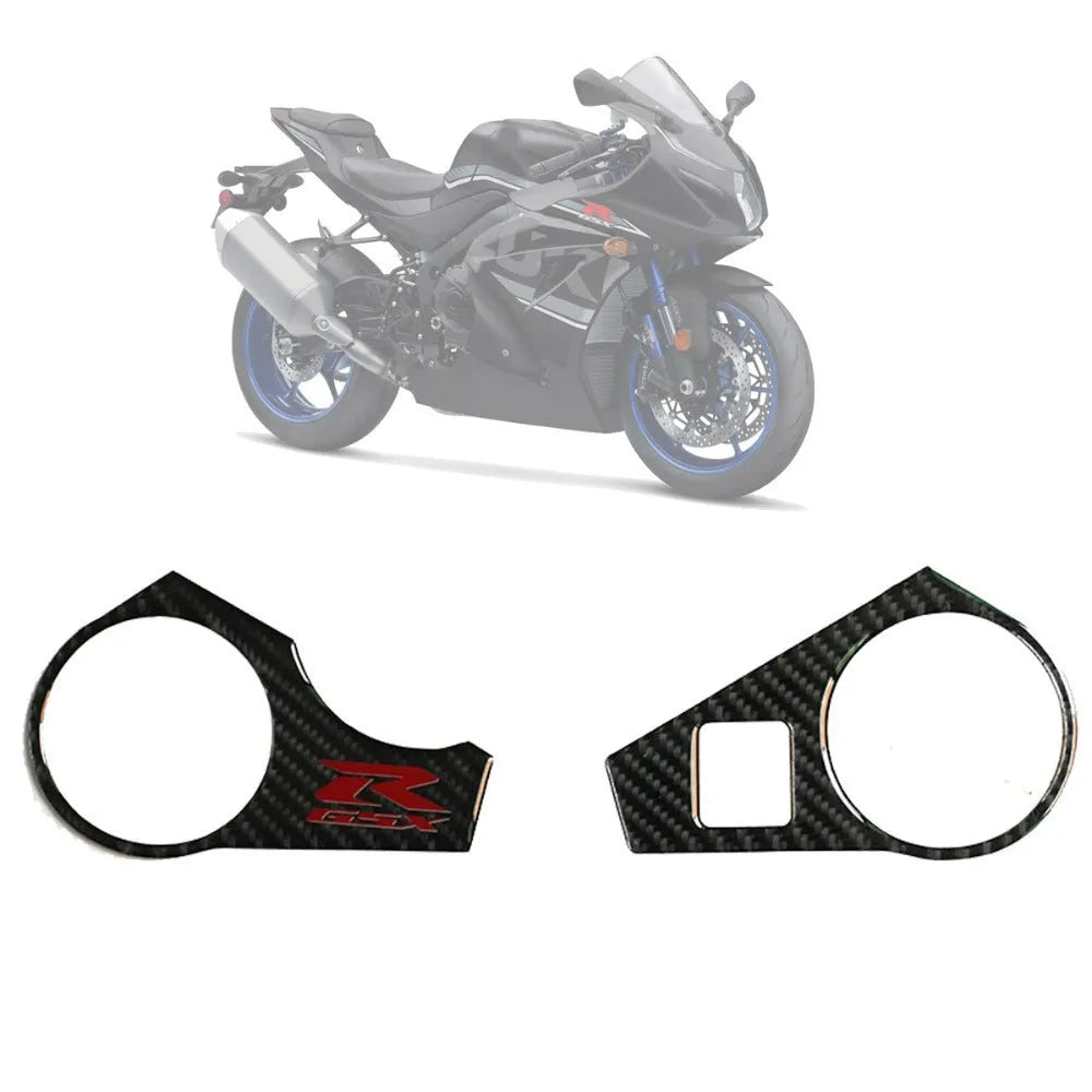 Black carbon fibre pattern adhesive sticker for Suzuki GSXR1000 L1 motorcycle upper plate