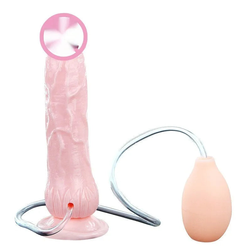 Strong suction cup female toy in flesh colour measuring 200mm by 40mm, made from TPR and ABS materials