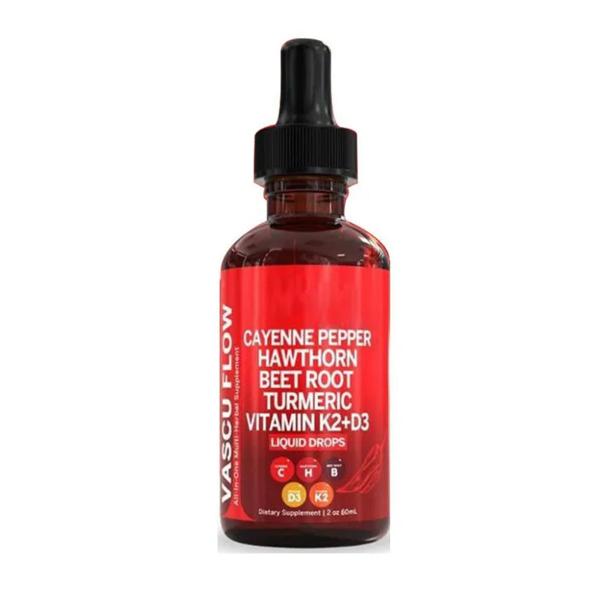 60ml bottle of Vitamin D3 K2 and Hawthorn Fruit liquid supplement drops