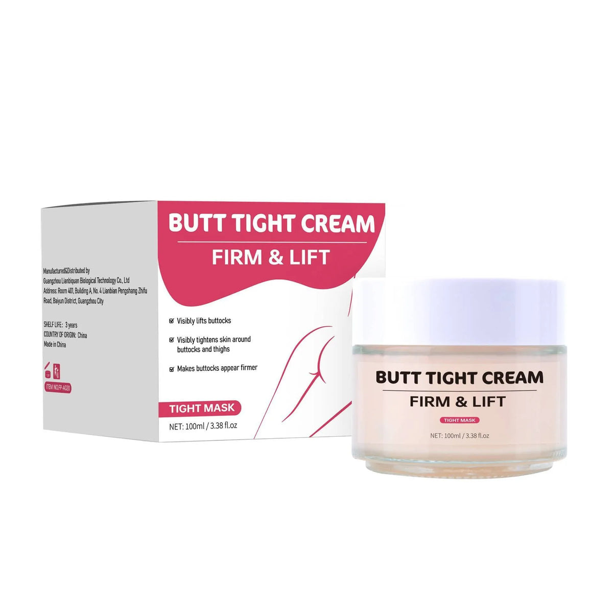 100ml hip tightening cream in tube for thigh and hip firming application