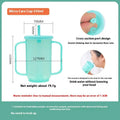 Elderly bed drinking cup with oblique mouth design, handle, and secure lid
