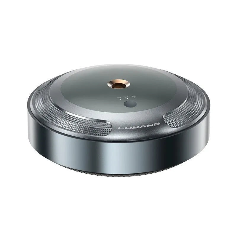 Metal automatic car air freshener diffuser with three fragrance bottles and charging cable
