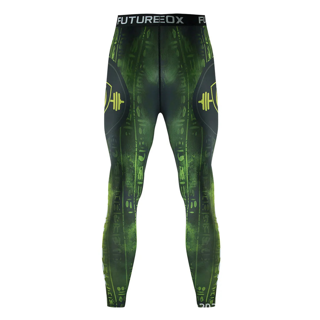 Men's slim-fit ZF016 stretch polyester sports suit top and trousers for running and gym