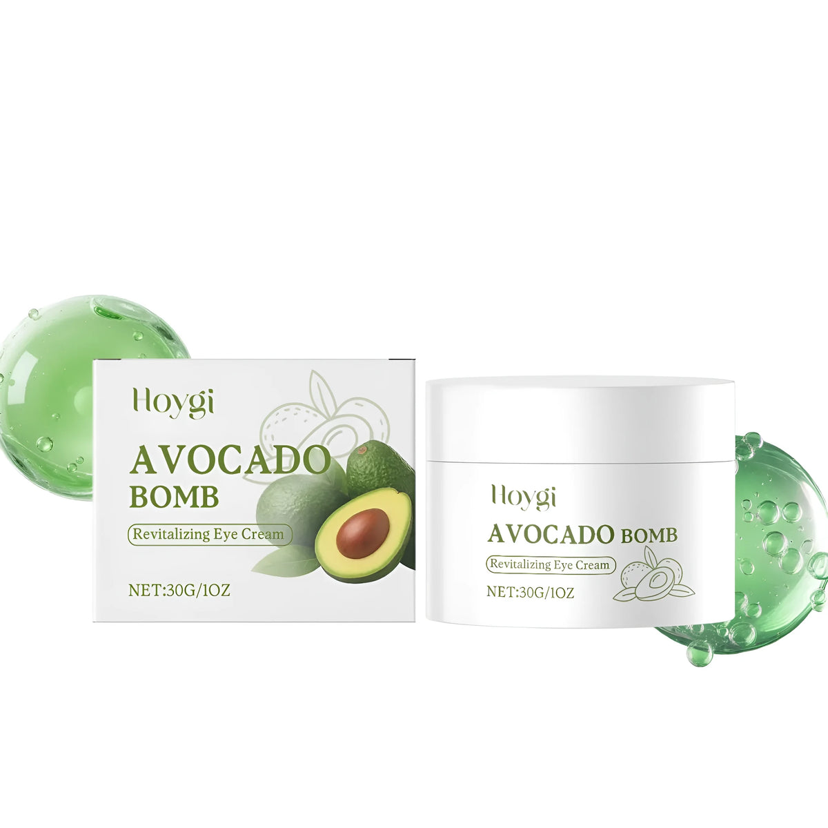 30g pot of avocado anti-aging eye cream with shea butter and vitamin E for the eye area.