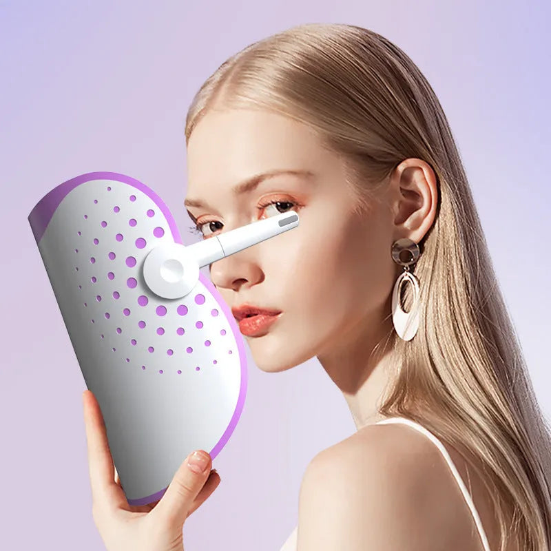 White and purple photon IPL beauty mask device with 15W plug-in power