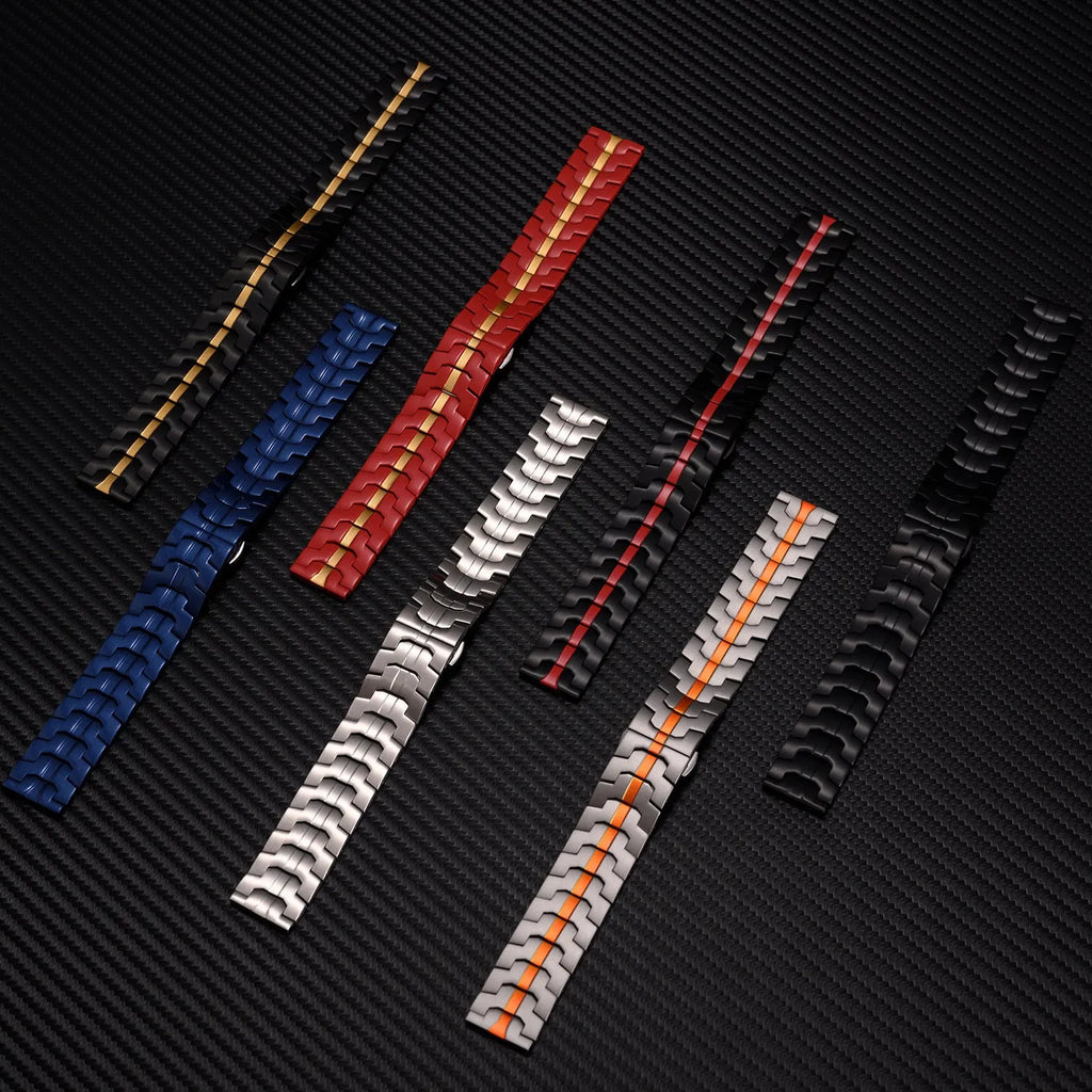 Stainless steel watch strap for Samsung Galaxy Watch in multiple colour options