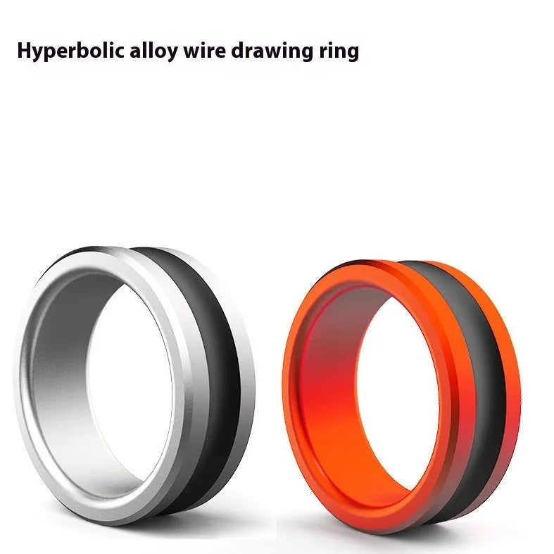 Alloy fishing hand guard pull loop tool with non-slip grip in orange and silver colour options