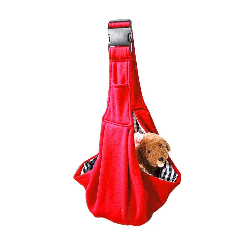 Soft adjustable-strap dog carrier bag in army green colour for pets under 7.5kg