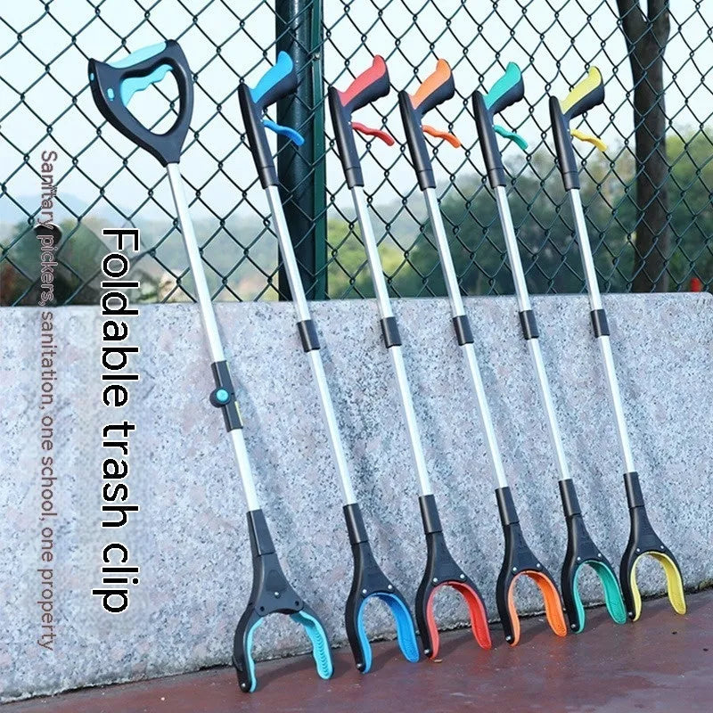 Blue trash folder clip made from plastic and aluminium alloy materials