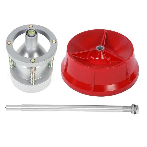 Portable hub balancer for tyre balancing with aluminium head and bull's eye level on enamel base