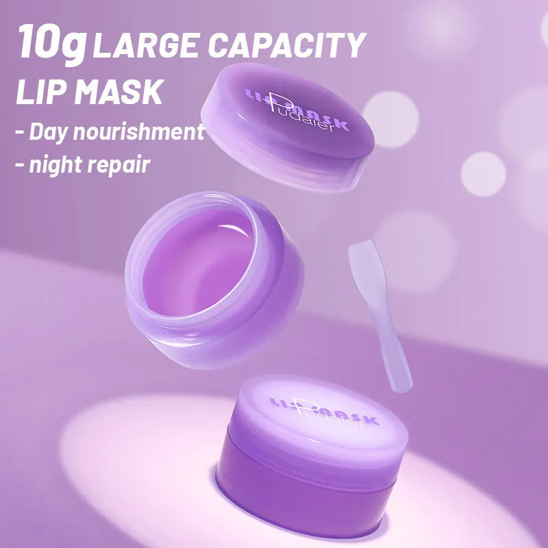 Exfoliating lip balm 10ml with plastic lip scraper tool and applicator