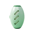 Four green and white washable reusable gel lint roller balls for portable pet hair removal.