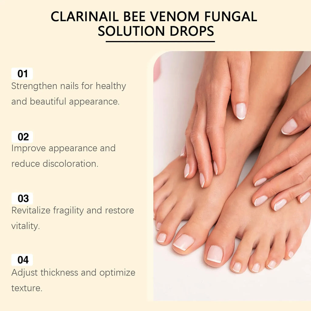 50ml nail care solution bottle with bee venom and peppermint oil for toenails and fingernails