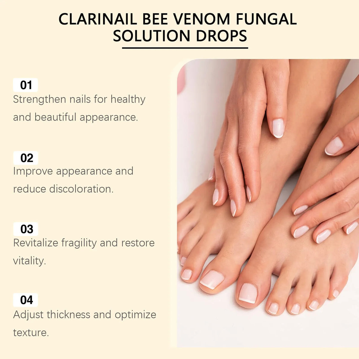 50ml nail care solution bottle with bee venom and peppermint oil for toenails and fingernails