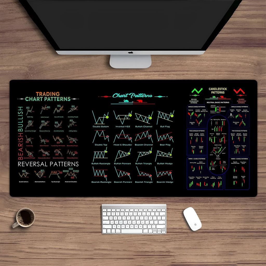 Black rubber desk mat with non-slip base for use as a mouse pad and calculator pad on a wooden desk.