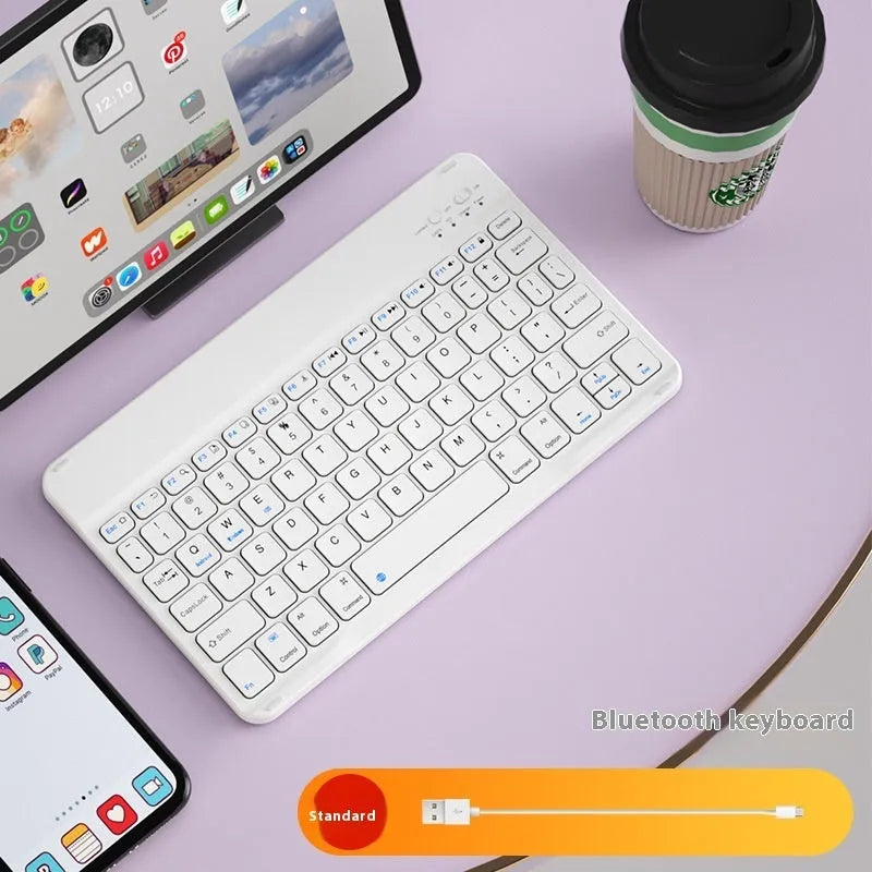 Bluetooth keyboard with optional rechargeable mouse in multiple colour options including Elegant White and Dark Night Green