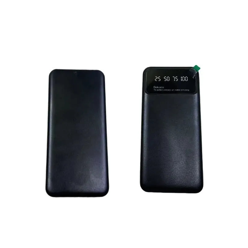 Black ultra-thin fast charging power bank with 10000mAh capacity