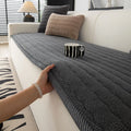 Plush non-slip sofa cushion in solid colour, available in six colours and five sizes from 70x70cm to 70x240cm