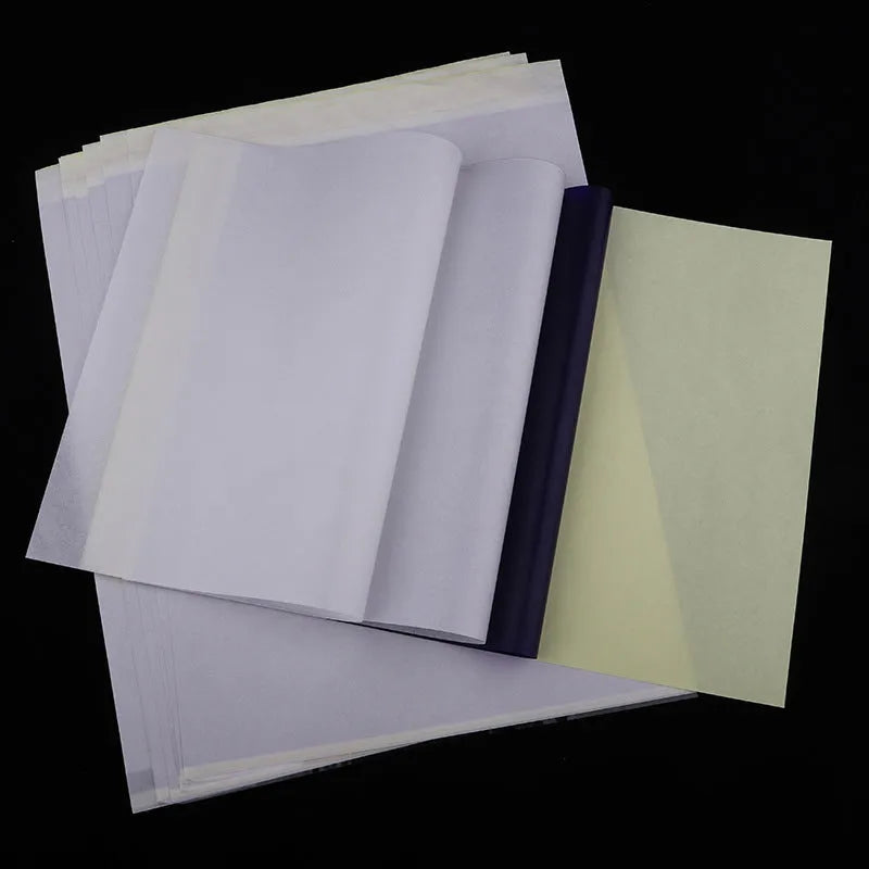 A4 tattoo transfer paper quadruple copy sheets for hand drawing lines with transfer paste gel