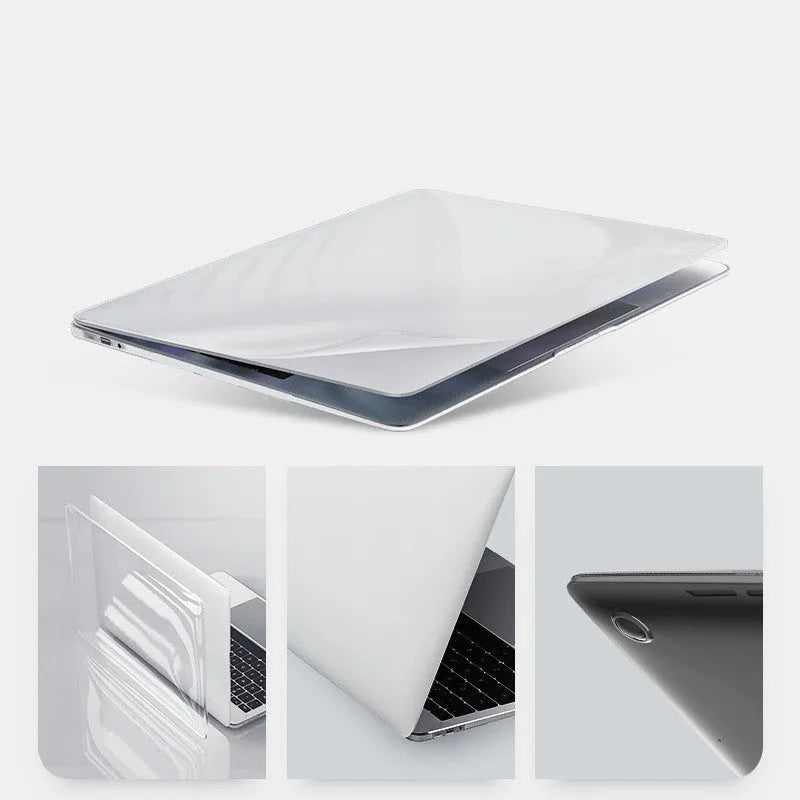 PC hard protective shell case for MacBook Pro laptop in transparent and black colour options