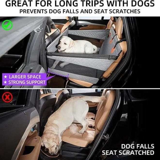 Grey waterproof dog bed mat with non-slip bottom measuring 56x56x40 cm
