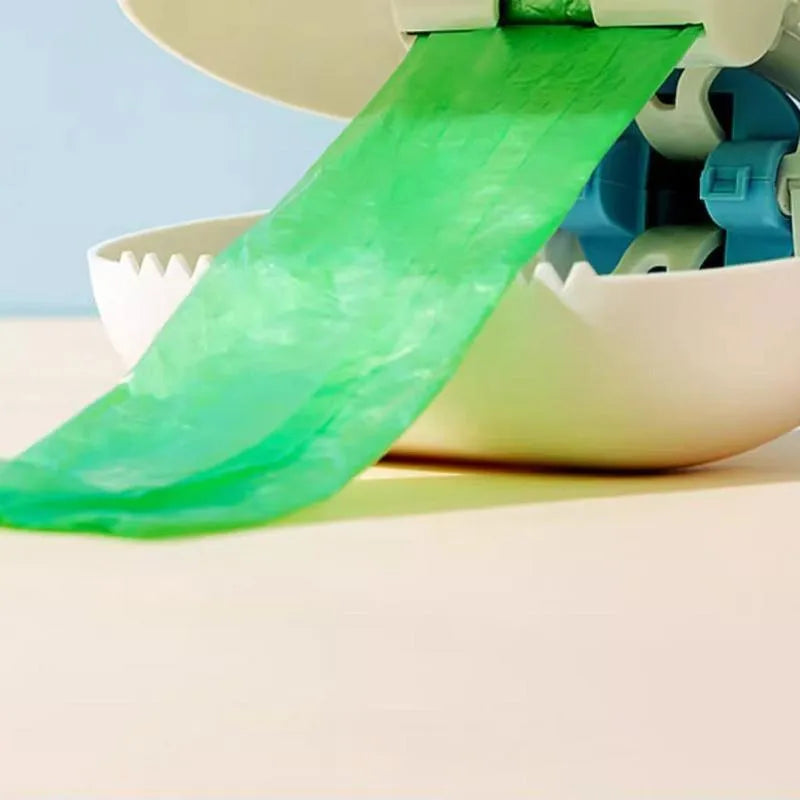 Blue dog pooper scooper with cloud-shaped jaw design for outdoor waste clean-up