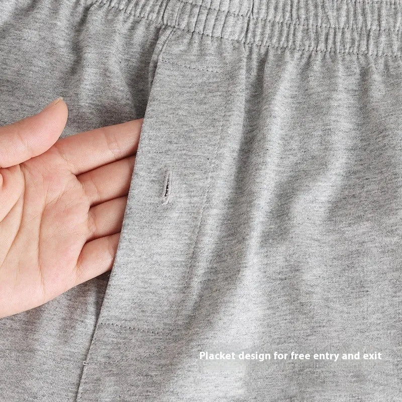 Men's pure cotton boxer shorts high waist loose fit light grey dark blue black colours