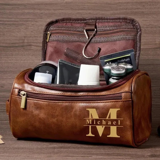 Men's PU travel bag in four colour options with included makeup pouch