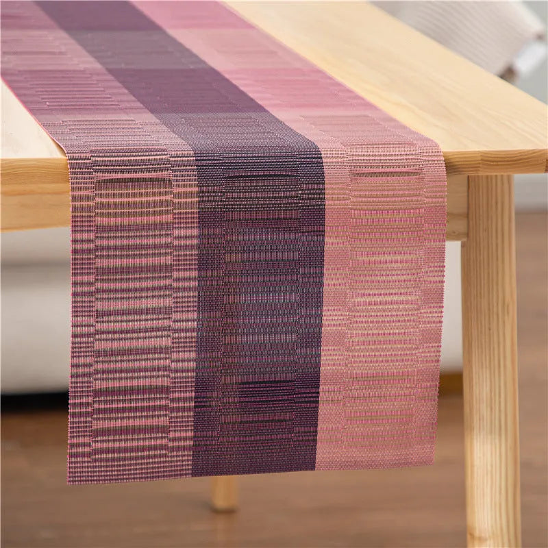 PVC water-resistant kitchen place mat in modern simple style with gradient colour options