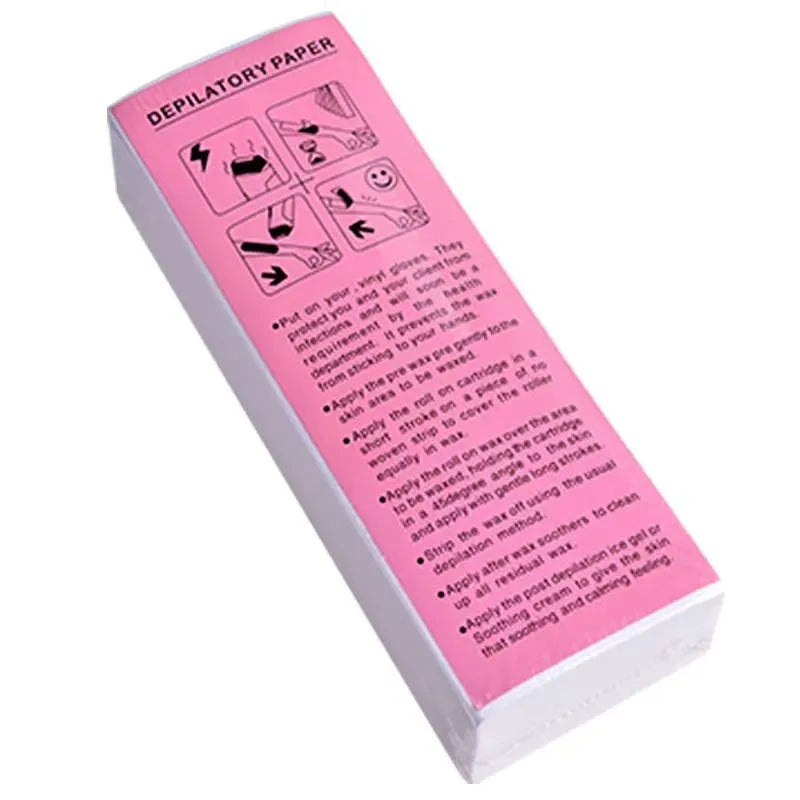 Pack of non-woven fabric hair removal wax strips for waxing treatments