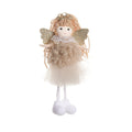 Christmas angel girl cloth pendant for high ponytail hairstyle in white, pink, or khaki