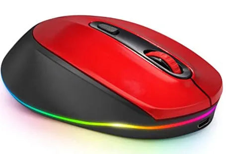 24g wireless optical mouse in various colours with USB charging cable