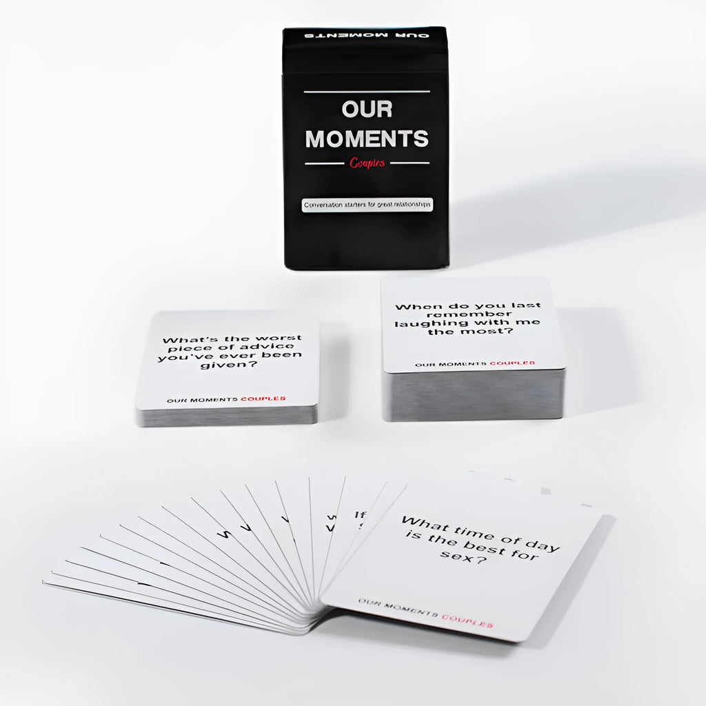 Our Time Lovers Edition communication cards for couples in black 9x6.5x3.5 cm box