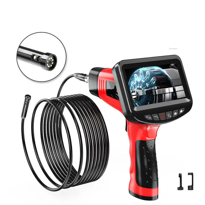 8.5mm dual-lens endoscope inspection camera with choice of snake pipeline or hard wire cable