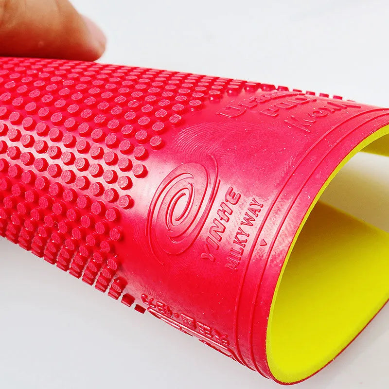 Offensive table tennis racket rubber with leather particles ferrule, red or black, 2.15mm, 2.2mm or OX no-sponge options