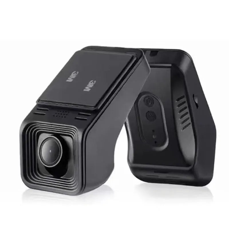 V4 ACC specification HD night vision driving recorder dash cam on a car windscreen.