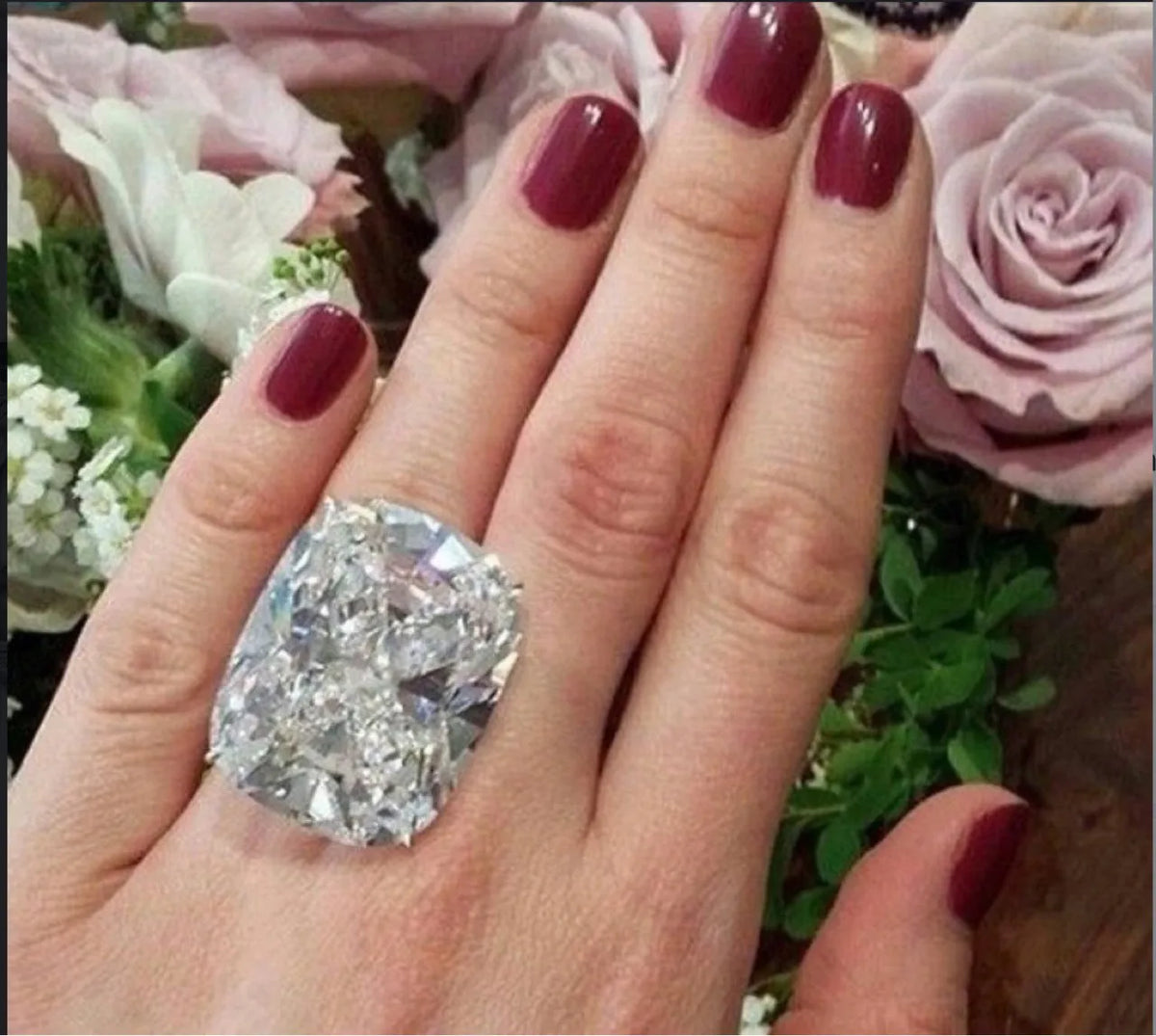 Simple inlaid white square diamond geometric ring for women in white gold colour.