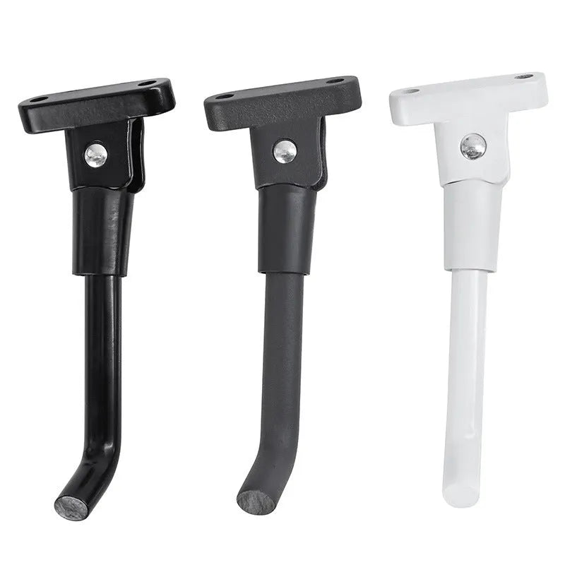 Aluminium alloy electric scooter foot brace in black, white and grey colours with mounting screws