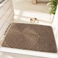 Silk ring entrance floor mat with cartoon anime pattern in blue colour, 60x90cm wire ring alien shape