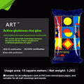 Formaldehyde-free glutinous rice wallpaper glue in 3-roll pack for wall sticking