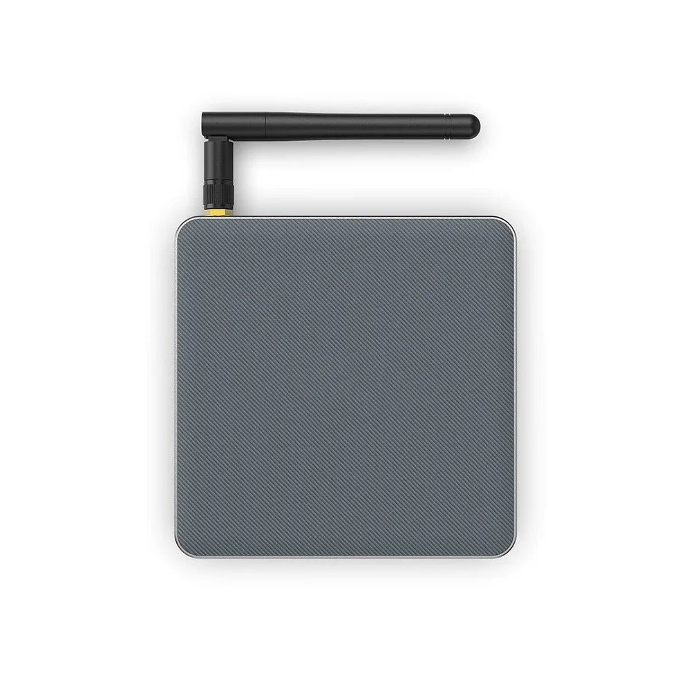 Android 8K set-top box with RK3566 processor measuring 105mm x 105mm x 20mm