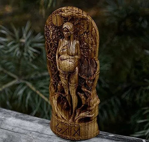 Resin Greek Goddess statue for pagan altar or garden decoration in three colour options