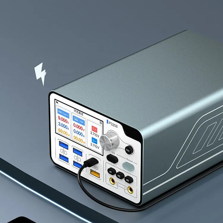 P3208 320W intelligent regulated power supply and power meter with 3-inch display
