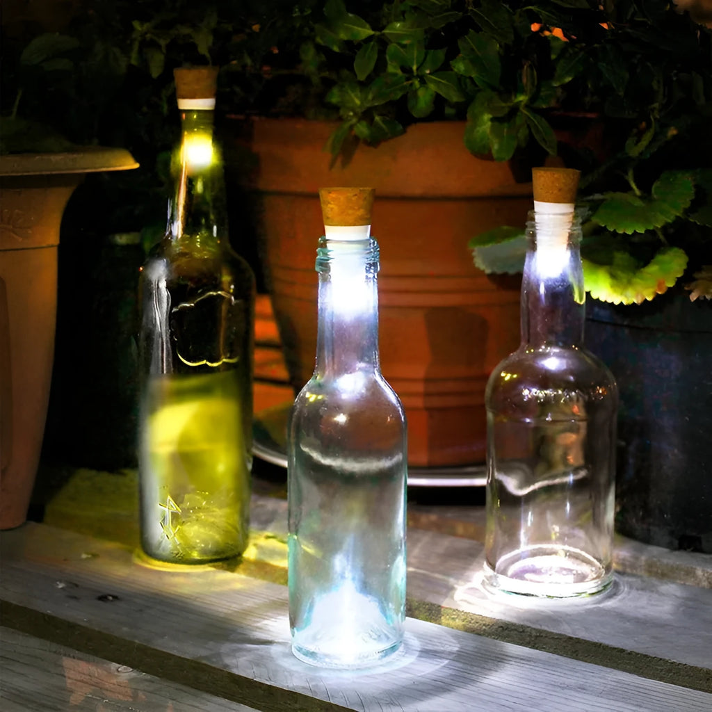 Plastic LED rechargeable bottle cap cork light for holiday decoration