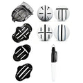 Plastic golf putter alignment training tool set with four scribers and one drawing pen